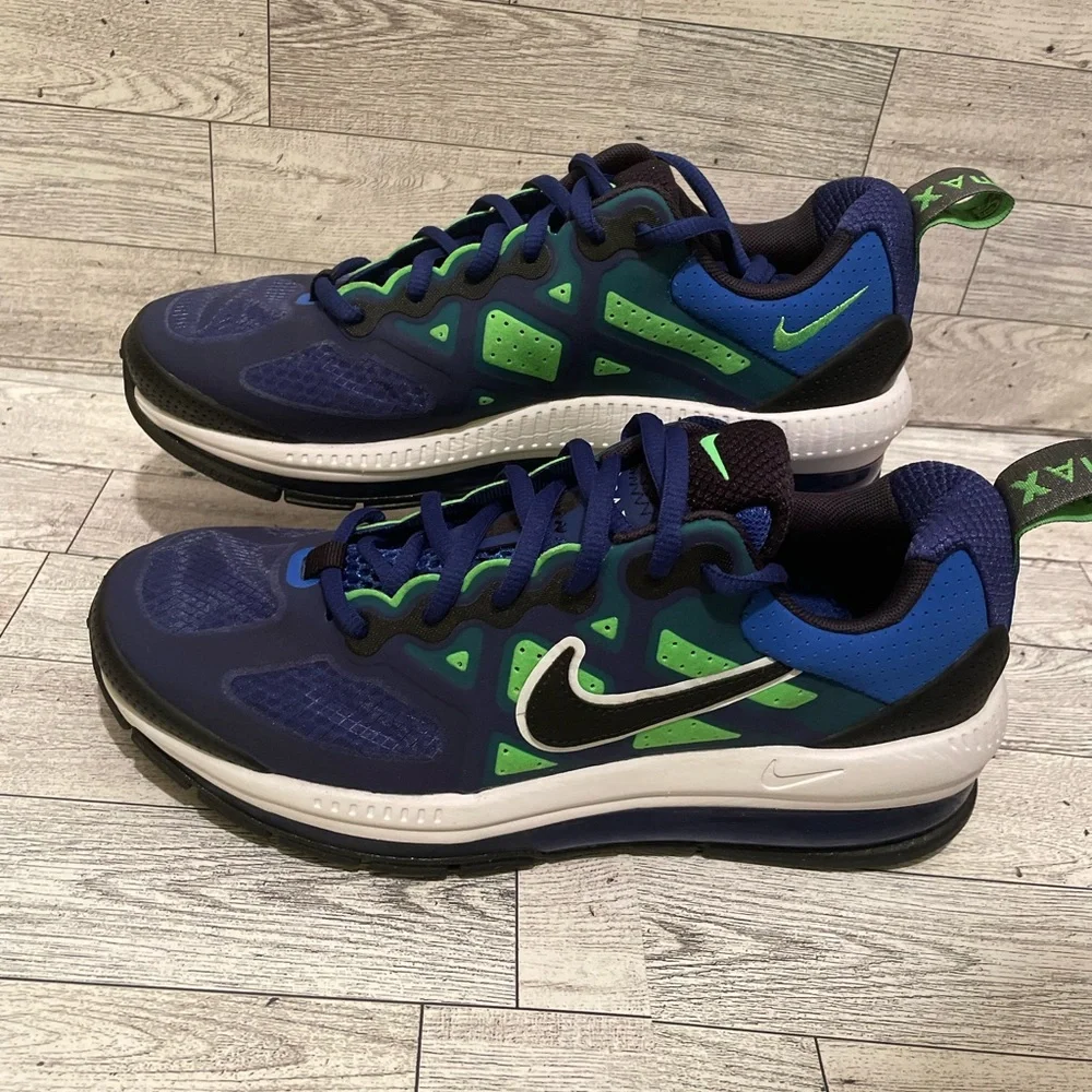 Nike Air Max Genome Deep Royal Blue & Green Strike Men’s size 6 New with Tags - Picture 3 of 5